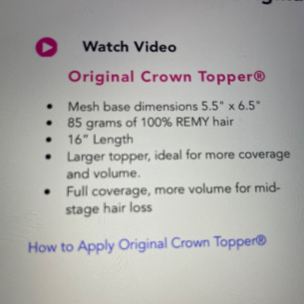 Hidden Crown Human Hair Topper - Picture 15 of 16